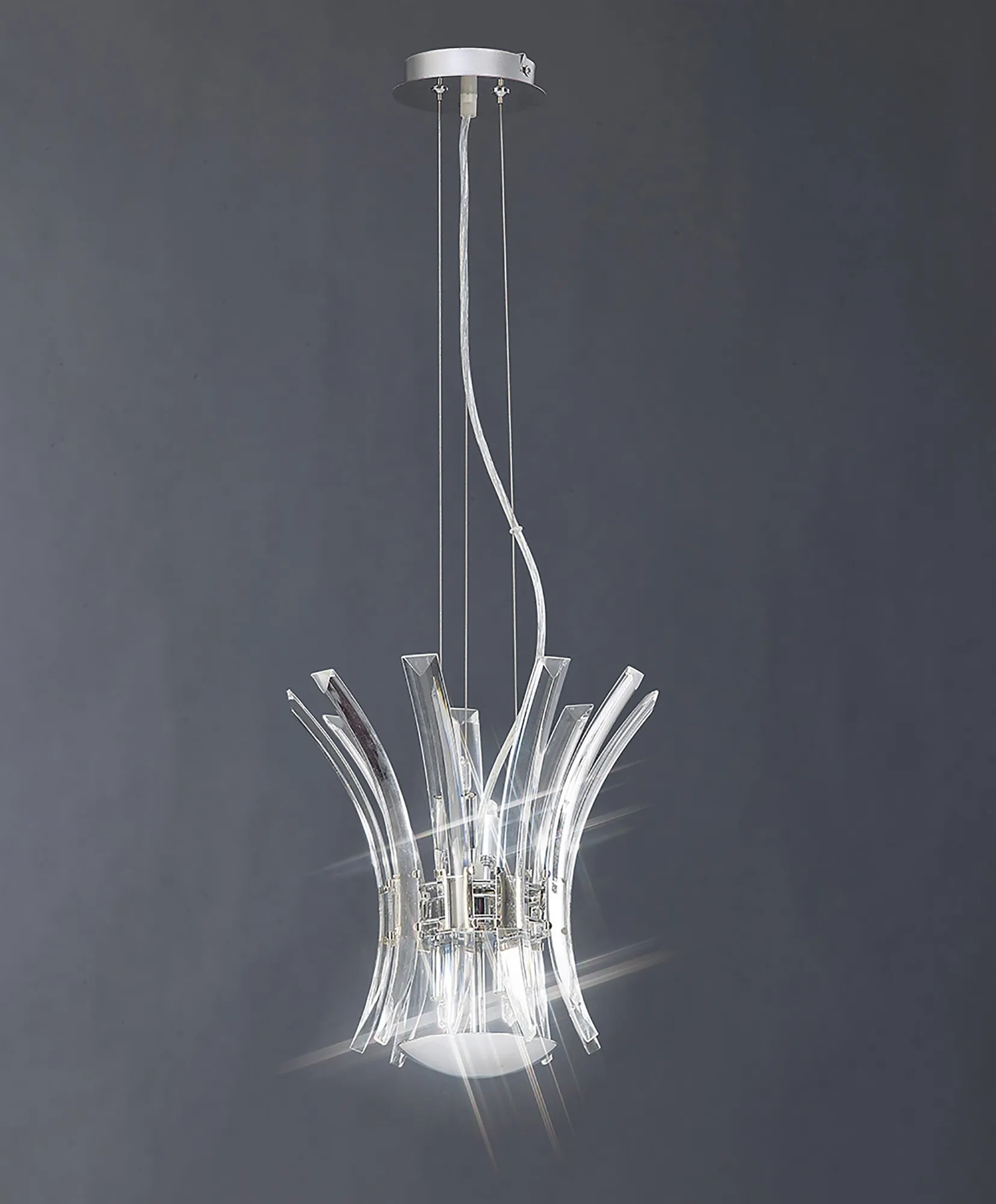 Sinclair Crystal Ceiling Lights Diyas Single Crystal Pendants